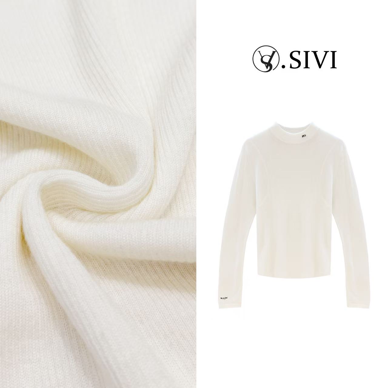 熙薇【XXXX】2025冬季新款休闲时尚中领毛衣打底H6713