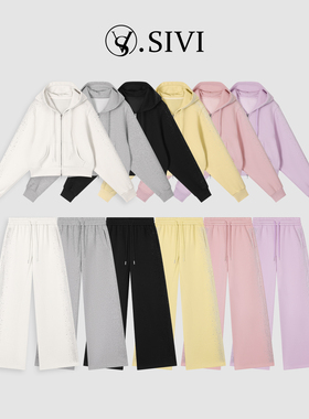 熙薇【惬意星闲】2026春季新款亮闪闪休闲遮肉卫衣套装M2031