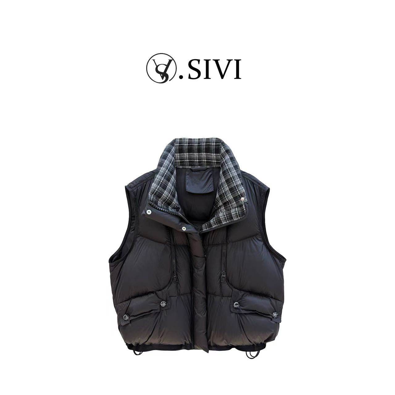 熙薇【格度法则】2025秋冬新款时尚休闲百搭设计羽绒马甲H5951