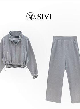 熙薇【简套逸动】2026春季新款百搭时尚休闲套装M2686