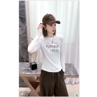 时尚 2025新款 百搭休闲加厚字母T上衣H6001 午后玛格 熙薇