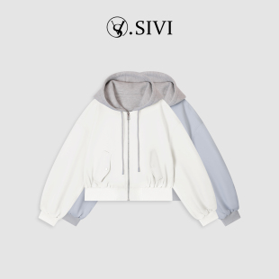 简约抽绳假两件夹克外套M2012 2026新款 熙薇 雾屿听风