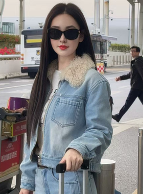 【乘风破浪】2025冬季新款时尚百搭休闲设计师加绒牛仔外套L5578