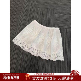 熙薇【蕾丝格调】2025冬季新款休闲百搭蕾丝屁帘裙H6597
