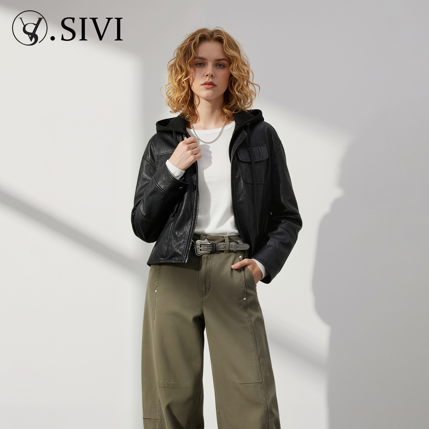 熙薇【机车女神】2025早秋新款时尚气质休闲百搭皮衣外套H5035