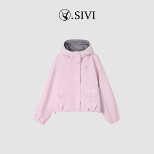 新款 2026春季 简约休闲抽绳连帽外套M2262 柔调帽风 熙薇