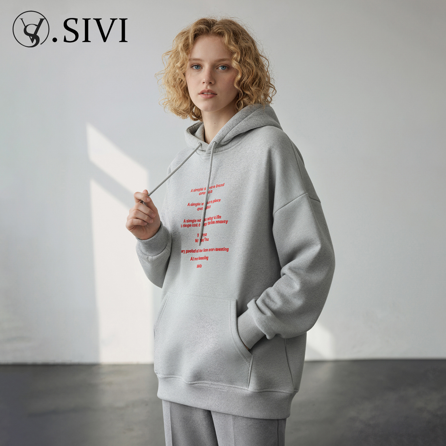 熙薇【漫游日志】2025秋冬新款时尚百搭潮牌休闲大卫衣H5780