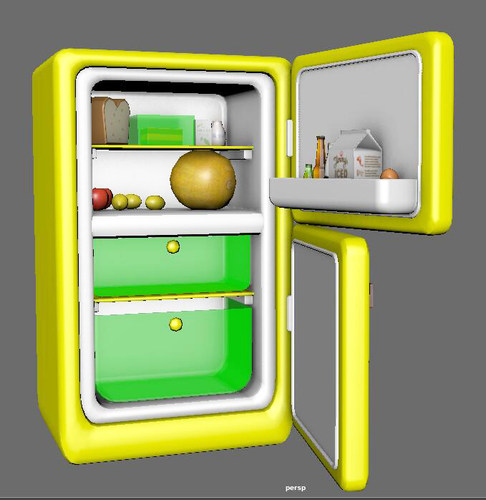 B2:3Dmax maya 3D模型 冰箱，mb,fbx,obj格式