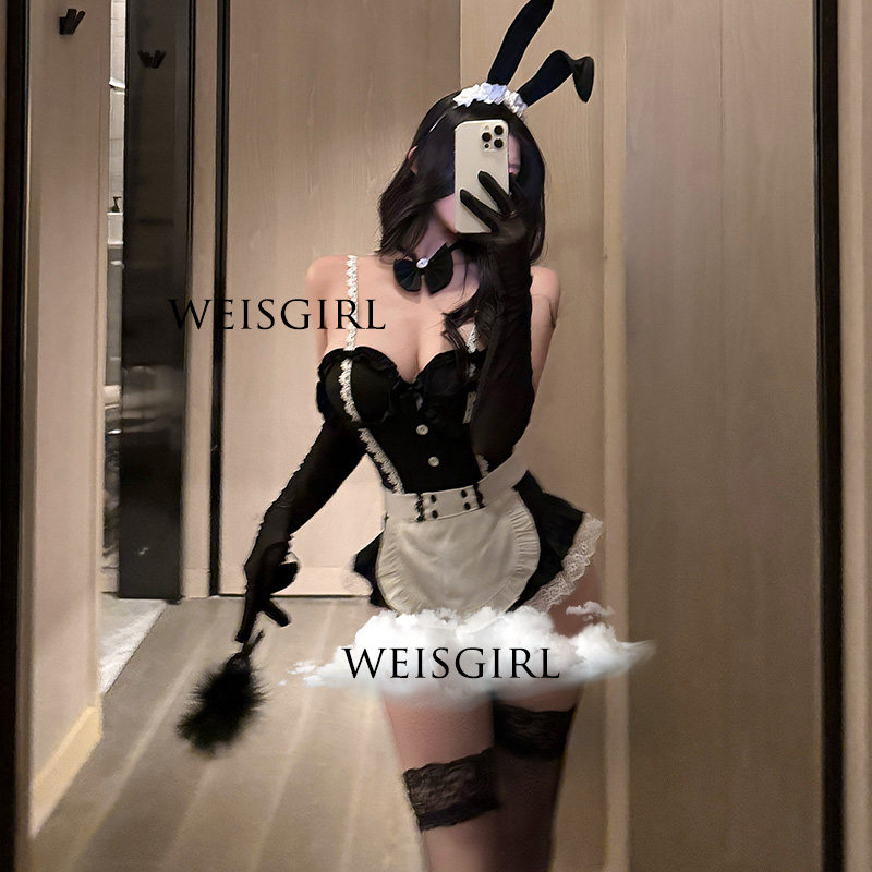 weisgirl纯欲风兔子女仆制服小胸女佣cosplay夜场性感兔女郎套装