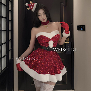 纯欲风圣诞节日派对服装cosplay性感夜场制服新年麋鹿套装兔女郎