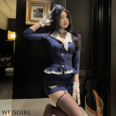 weisgirl性感纯欲套装夜场cosplay机师装御姐OL秘书装空姐制服女