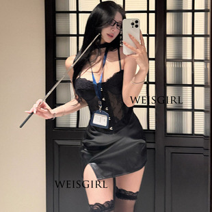 cosplay万圣节性感御姐暗黑夜场女王套装纯欲风办公室OL秘书制服
