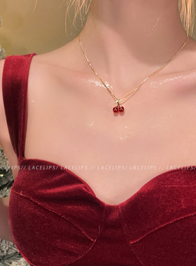 精致甜美樱桃项链女款2025新款