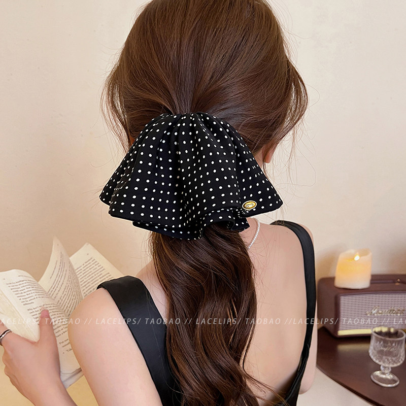 波点裙摆半扎发抓夹女鲨鱼夹子2026新款高级感发卡后脑勺发夹发饰,饰品/流行首饰/时尚饰品新,发饰,淘宝优惠券,粉丝福利购,淘宝优惠卷