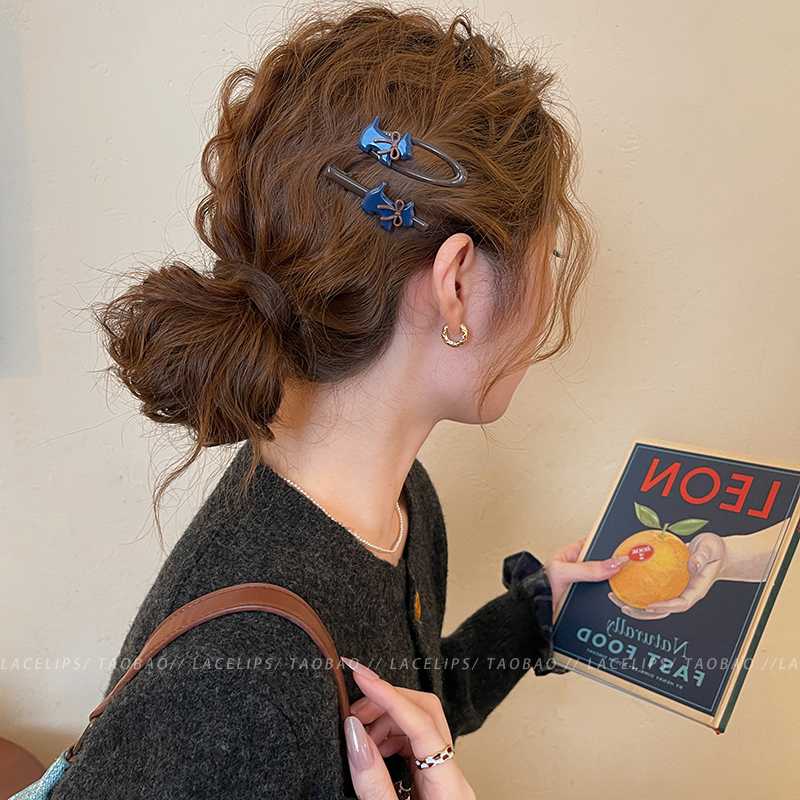 萌宠可爱~蝴蝶结小狗发夹女