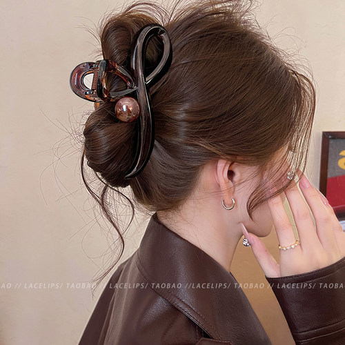 2026新款高级感珠光珍珠抓夹大号