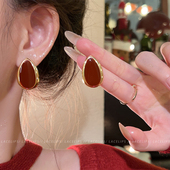 微醺舞会 水滴耳环女2026新爆款 气质耳钉高级感轻奢圣诞小众耳饰