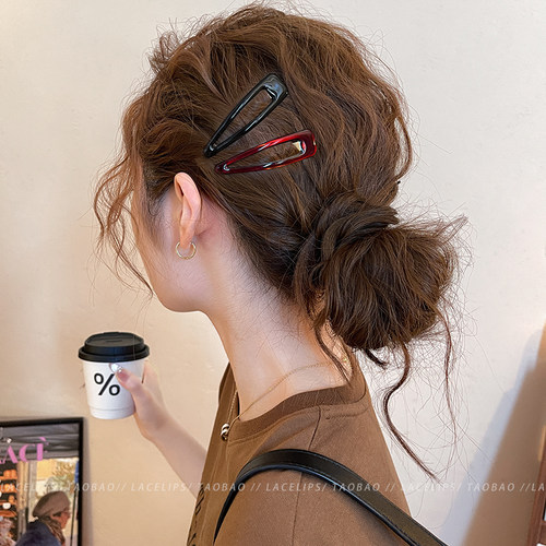 4个装~彩色水滴碎发夹女2025新款