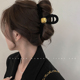 黑色丝绒抓夹发夹女2026新款 后脑勺高端大号高级感春季 鲨鱼夹头饰