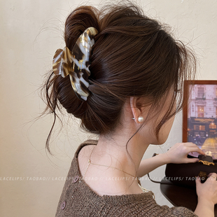 法式 盘发夹子发饰秋 醋酸头发抓夹大号鲨鱼夹发夹女后脑勺2025新款