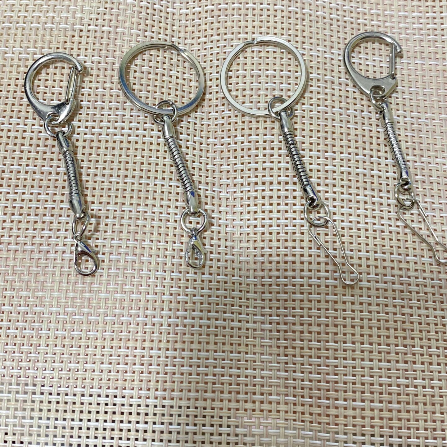 批发锌合金C扣金属蛇链龙虾扣钥匙扣 U盘毛毛玩具小挂扣配件套装