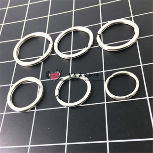 100个25mm30mm35mm 迷你不锈钢小扁平高档钥匙圈钥匙扣钥匙环 包邮