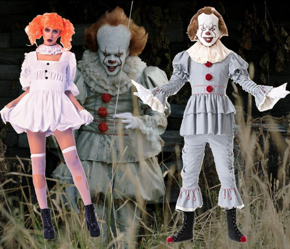 万圣节迪士尼小丑回魂小丑装男女情侣装成人cosplay电影演出服装