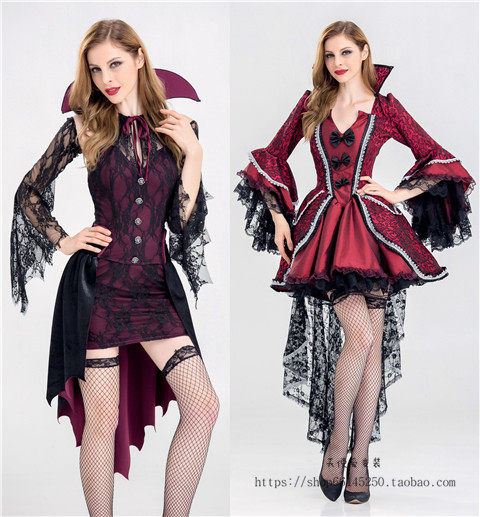 万圣节迪士尼女伯爵吸血鬼蝙蝠装女巫装cosplay电影夜店演出服装