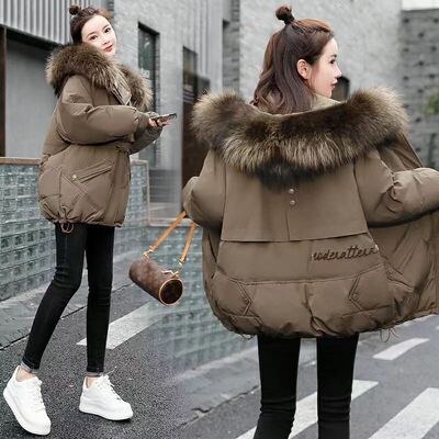 新款大码加绒加厚派克服外套