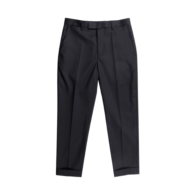 MUSLUN修身九分裤进口美丽奴羊毛