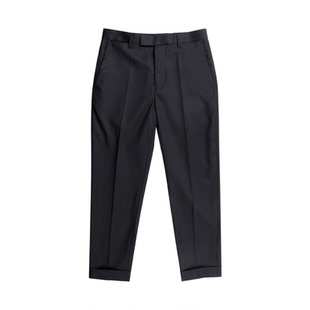 简约立体裁剪 男 MUSLUN缪伦可机洗美丽奴羊毛精纺修身 九分西裤