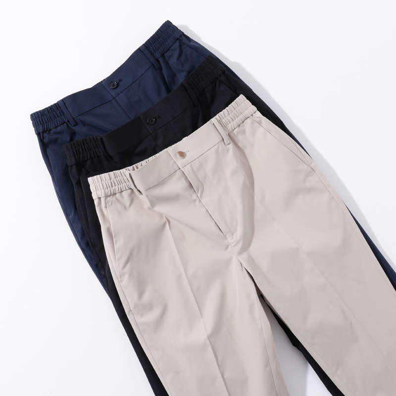 MUSLUN25 Sorona夏新款轻薄款机洗抗皱微弹通勤九分修身休闲裤男