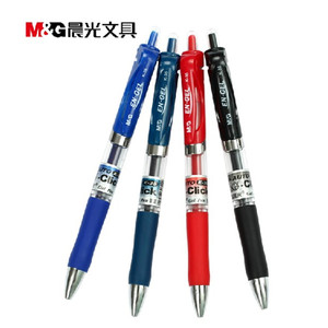包邮 晨光K-35水笔 K35经典按动笔0.5mm中性笔 蓝黑色处方笔