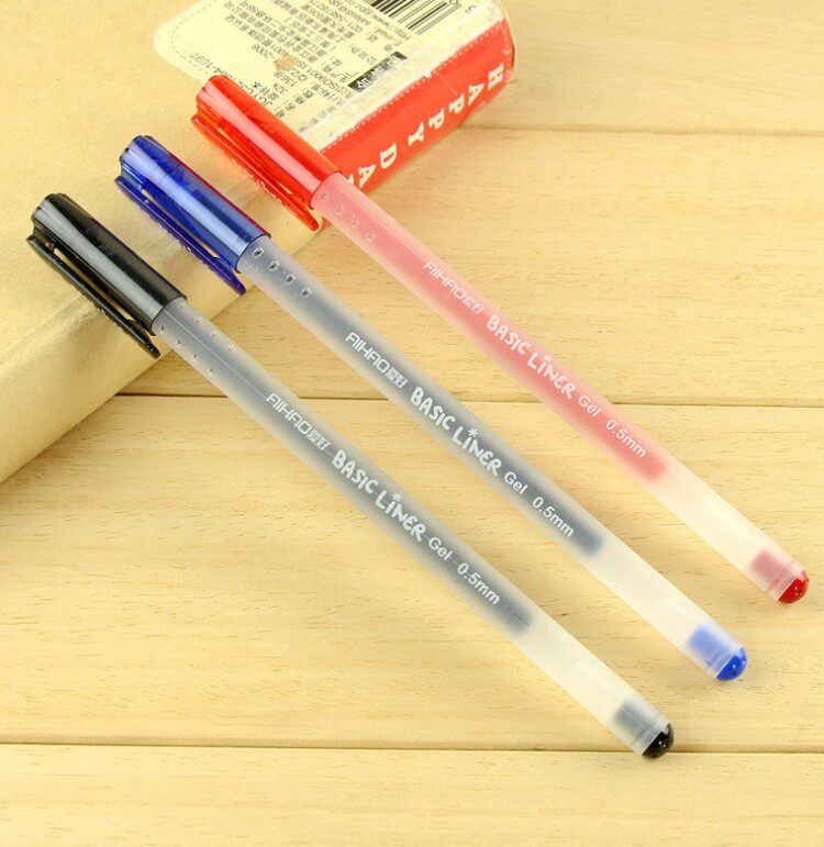 多省60支包邮爱好中性笔8761贝斯兰水笔签字笔红蓝黑0.5针管笔