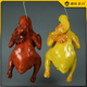 仿真悬挂白切鸡烧鸡模型卤鸡盐焗鸡豉油鸡模型展示拍摄道具定制