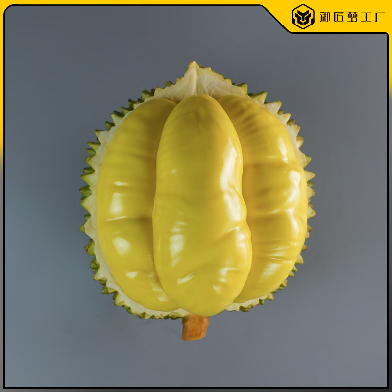 仿真榴莲模型水果店装饰摆件假水果金枕头榴莲果肉拍摄摄影道具