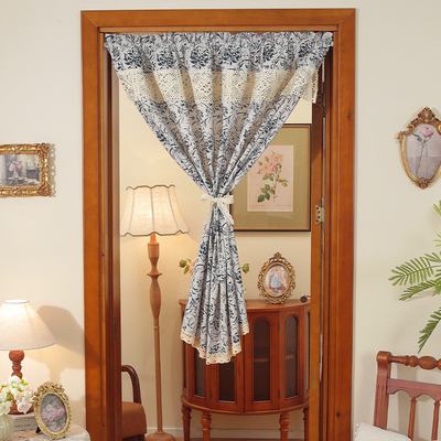 简约棉麻半帘短款室内家用门帘隔断帘厨房厕所遮挡布帘子门框装饰