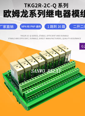 二开二闭继电器模组5A PLC输出放大板SANWORELAY组合模块G2R-2-SN