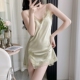 性感睡衣女2025新款 夏天蕾丝吊带睡裙带胸垫高级感家居服 冰丝薄款