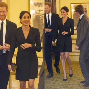 梅根王妃同款西服外套秋 中长款西服连衣裙 时尚通勤OL白领职业裙