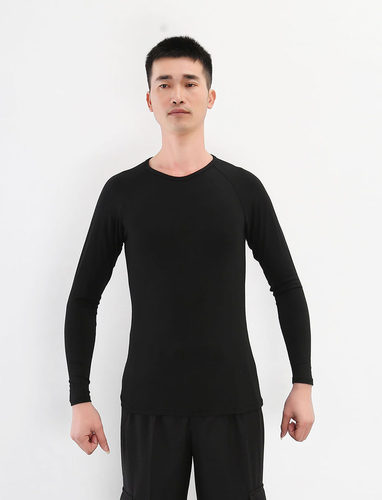 男式拉丁舞国标舞衣练功服成人摩登舞蹈服广场舞交谊舞恰恰舞上衣