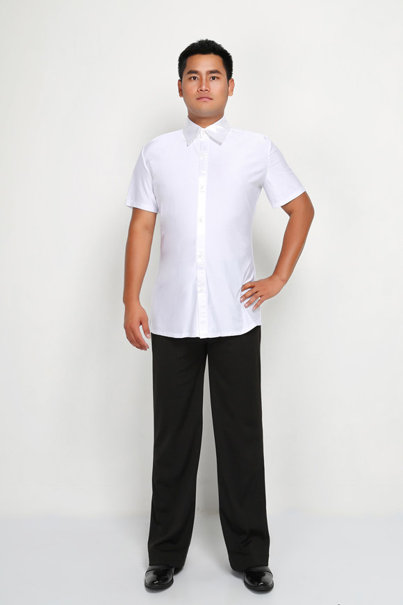 成人男士舞蹈练功摩登舞国标服装比赛拉丁舞表演服交谊舞短袖套装