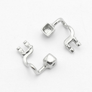 眼镜鼻托支架双插脚螺丝式鼻垫配件金属支撑架可配硅胶气囊鼻托垫