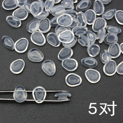水滴形透明硅胶防滑嵌入式鼻托