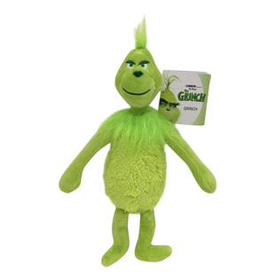 现货热转印圣诞怪杰grinch毛绒玩具绿毛怪格林奇儿童卡通公仔玩偶