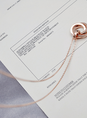 ZOXI网红圈圈毛衣链轻奢简约不掉色卫衣项链女小众设计感高级秋冬