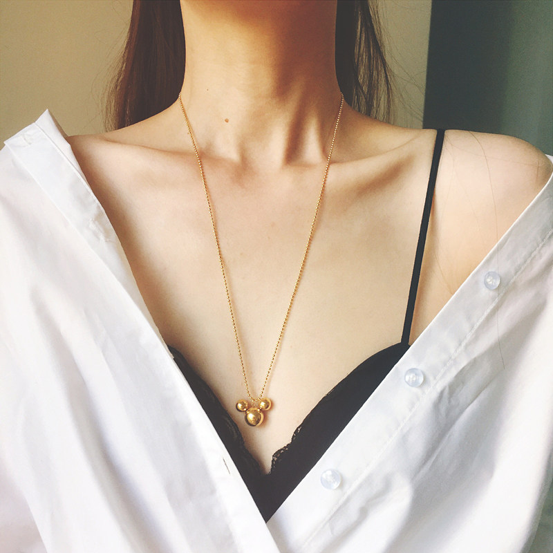 ZOXI网红爆款米老鼠项链毛衣链女