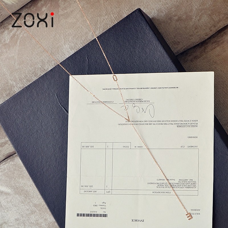 ZOXI轻奢小众气质不掉色love字母项链2015新款女毛衣链长款玫瑰金,饰品/流行首饰/时尚饰品新,项链,淘宝优惠券,粉丝福利购,淘宝优惠卷