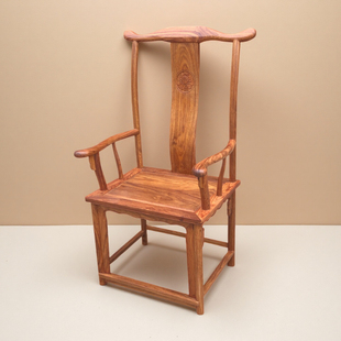 红木刺猬紫檀大官帽椅茶台主人椅实木办公椅中式官帽椅