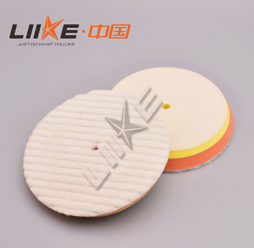 liike震抛羊毛光盘抛光轮汽车毛球海绵粘盘da机用进口去划痕打蜡